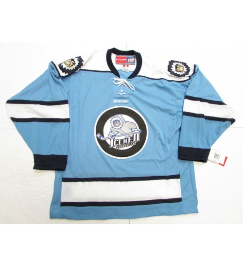 Custom ECHL 2012 13 Evansville IceMen Hockey Jersey White